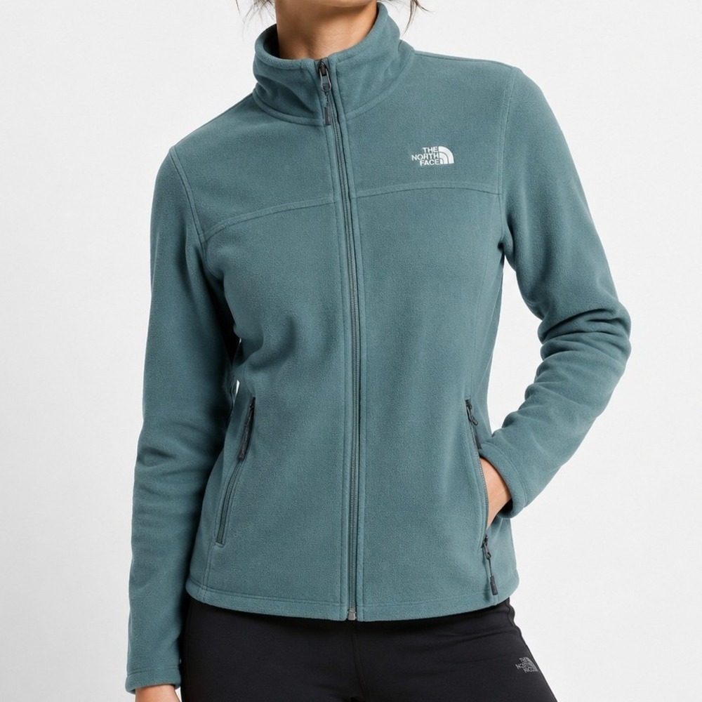 The North Face Womens TKA 100 Glacier Full Zip Fleece Jacket Teal XS